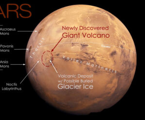 На Марсе вблизи экватора обнаружили остатки гигантского вулкана и, возможно, ледника